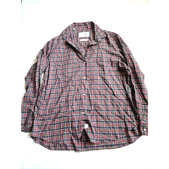 Grayson by Frank Eileen Shirt Womens 4 The Hero Plaid Lightweight Button Lyocell - Picture 1 of 12